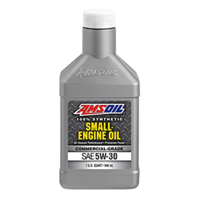 Bottle of AMSOIL Small-Engine 100% Synthetic Oil