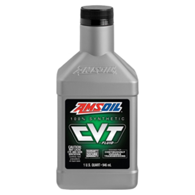 Bottle of AMSOIL 100% Synthetic CVT Fluid